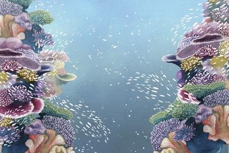Illustration of a coral reef